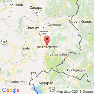 Localización de Quezaltepeque en Chiquimula