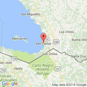 Localización de San Carlos en Río San Juan