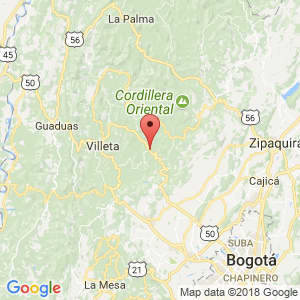 Localización de La Vega en Cundinamarca