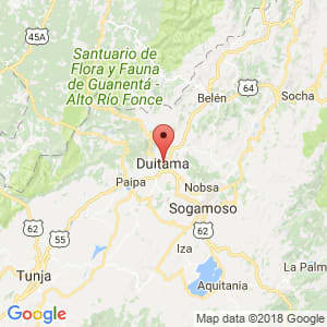 Localización de Duitama en Boyacá