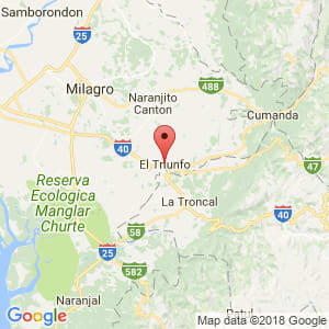 Localización de El Triunfo en Guayas