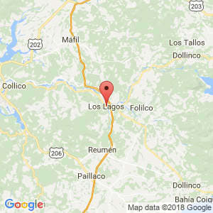 Localización de Los Lagos en Los Ríos