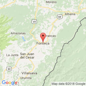 Localización de Fonseca en La Guajira
