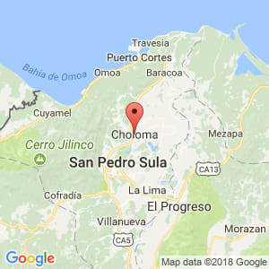 Localización de Choloma en Cortés