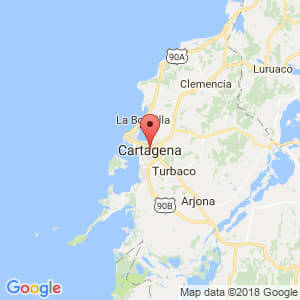Localización de Cartagena en Bolívar