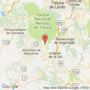 Localización de Coatepec Harinas en México