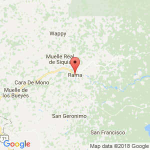 Localización de El Rama en Atlántico Sur