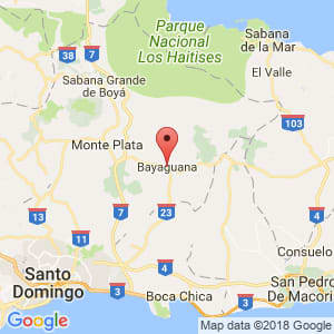 Localización de Bayaguana en Monte Plata