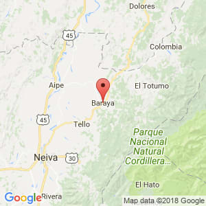 Localización de Baraya en Huila