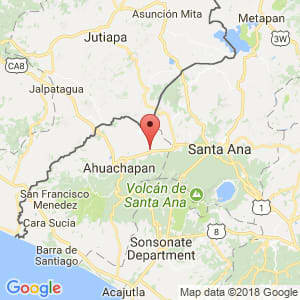 Localización de Atiquizaya en Ahuachapán