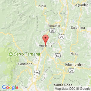 Localización de Anserma en Caldas