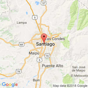 Localización de Santiago en Metropolitana de Santiago