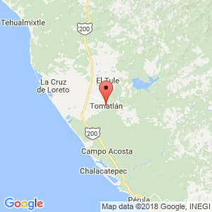 Localización de Tomatlán en Jalisco