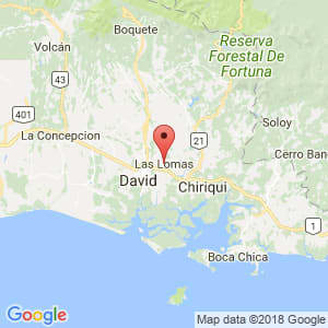 Localización de Las Lomas en Chiriquí