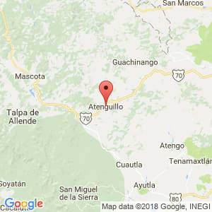 Localización de Atenguillo en Jalisco