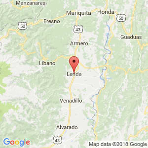 Localización de Lérida en Tolima