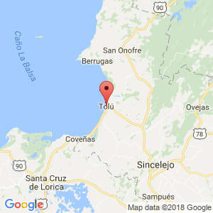 Localización de Tolú en Sucre