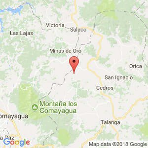 Localización de El Agua Caliente en Francisco Morazán