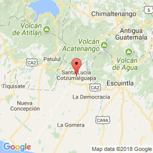 Localización de Santa Lucía Cotzumalguapa en Escuintla