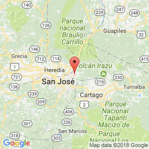 Localización de San Rafael de Coronado en San José