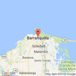 Localización de Barranquilla en Atlántico