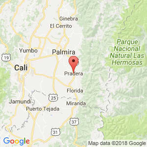 Localización de Pradera en Valle del Cauca