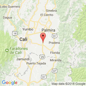 Localización de Candelaria en Valle del Cauca