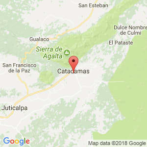 Localización de Catacamas en Olancho
