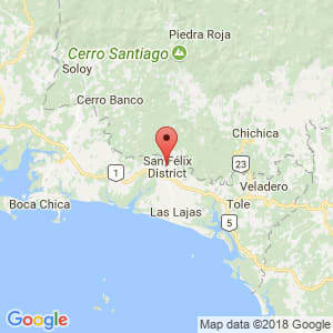 Localización de San Félix en Chiriquí