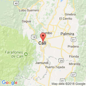 Localización de Cali en Valle del Cauca