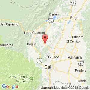 Localización de La Cumbre en Valle del Cauca