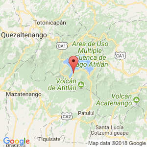 Localización de Santiago Atitlán en Sololá