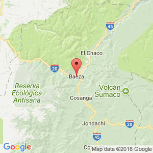 Localización de Baeza en Napo