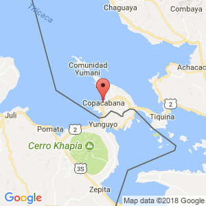 Localización de Copacabana en La Paz