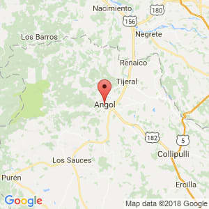 Localización de Angol en La Araucanía