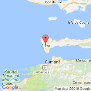 Localización de Araya en Sucre