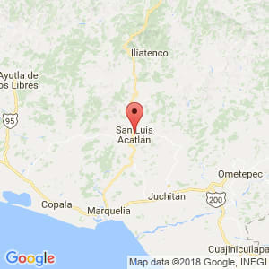 Localización de San Luis Acatlán en Guerrero