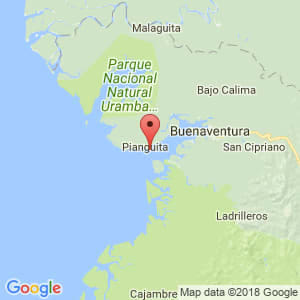 Localización de La Bocana en Valle del Cauca