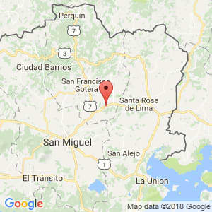 Localización de Jocoro en Morazán