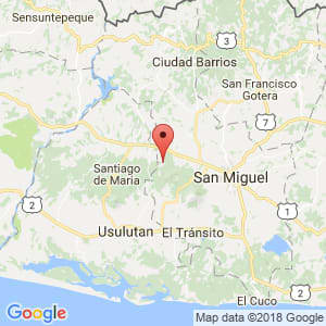 Localización de Chinameca en San Miguel