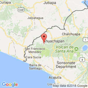 Localización de Tacuba en Ahuachapán