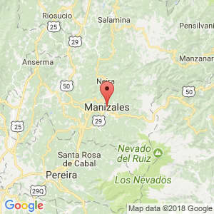 Localización de Manizales en Caldas