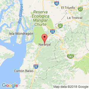 Localización de Naranjal en Guayas