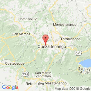 Localización de San Mateo en Quetzaltenango
