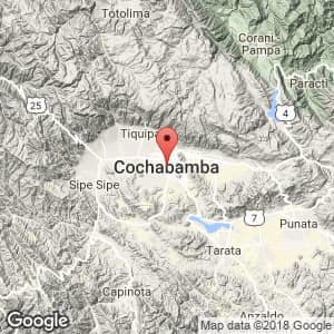 Localización de Andino en Cochabamba