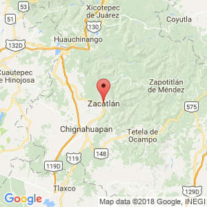 Localización de Zacatlán en Puebla