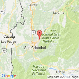 Localización de Cordero en Táchira