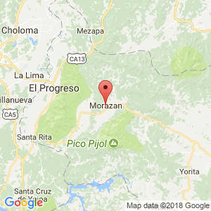 Localización de Morazán en Yoro