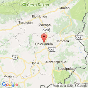 Localización de Chiquimula en Chiquimula