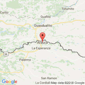 Localización de Arauca en Arauca
